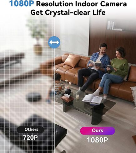 1080P HD Wireless WiFi Indoor Camera Smoke Detector for Home Security with App Control & Motion Detection,Outdoor Camera with Night Vision & Loop Recording for Office,Garage,Shop,Easy to Use in Kuwait
