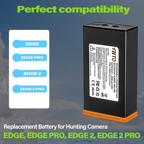 2026 Upgraded 2 Pack Power Plus Battery for Moultrie Edge Cameras | for Moultrie Edge Battery Pack,Compatible with Moultrie Edge, Edge PRO, Edge 2, Edge 2 PRO,Edge 3 and Solar Panel in Kuwait