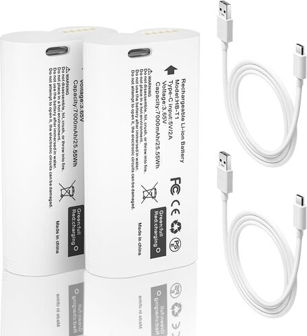2026 Upgraded 2-Pack 7000mAh Rechargeable Batteries for Wyze Battery WBAT1 | for Wyze Duo Cam Video Doorbell/Wyze Battery Cam Pro Camera/Wyze Palm Lock WBAT1 WABT2 in Kuwait