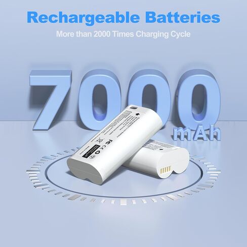 2026 Upgraded 2-Pack 7000mAh Rechargeable Batteries for Wyze Battery WBAT1 | for Wyze Duo Cam Video Doorbell/Wyze Battery Cam Pro Camera/Wyze Palm Lock WBAT1 WABT2 in Kuwait