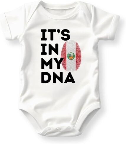 Peru It's in My DNA Baby Bodysuit, Toddler & Kids T-Shirt - Peruvian Shirt for Children South America in Kuwait