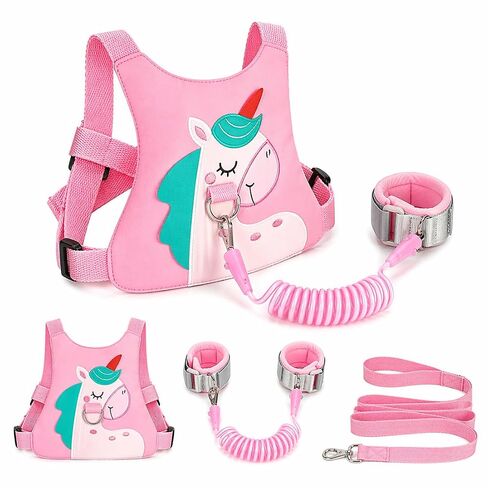 Toddler Leash-Baby Walking Safty Harness and Child Anti Lost Wrist Link for Girls/Boys Travel (Pink) in Saudi Arabia