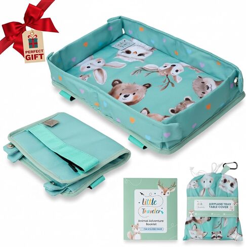 Waterproof Airplane Tray Table Cover – Universal Fit & Easy Setup – Airplane Tray Cover Kids - Use in Buses, Trains, High Chairs I Plane Travel Essentials for Kids 1-5 Years in Kuwait
