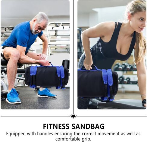 Luxshiny Kg Blue Workout Sandbag for Functional Workouts and Weight Lifting, PVC Material Training Weight Bag with Handles to Increase Strength and Endurance in Kuwait