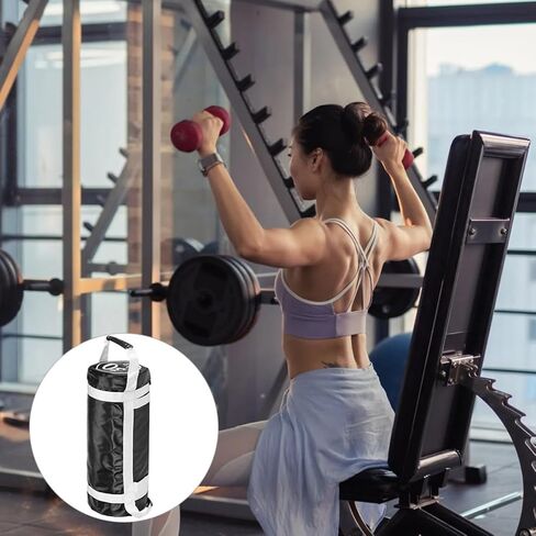 Holibanna Exercise Training Sandbag Power Bag with PVC and Cloth Material for Increasing Endurance and Strength, White Fitness Workout Sandbag for Gym and Functional Training in Kuwait