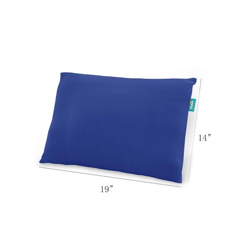Biloban Organic Cotton Toddler Pillowcase 2 Pack, (Pillowcase Only) Kids Pillowcase for Sleeping Fit Pillow Sized 13"x 18" or 14"x19", Envelope Travel Pillowcases for Girl Boy, Gray&Navy Blue in Kuwait