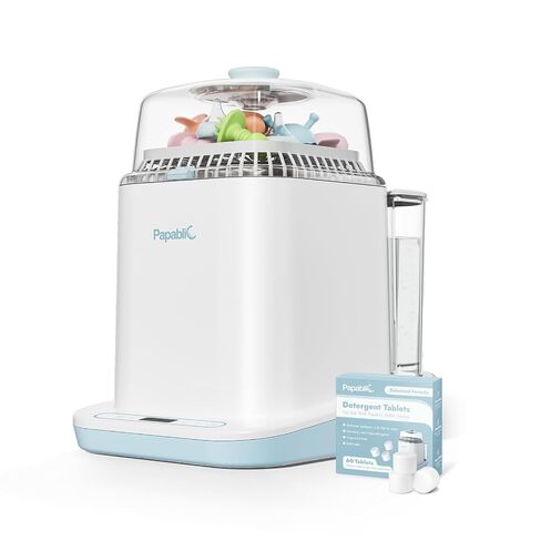 Papablic Bottle Washer Pro, Bottle Washer & Sterilizer & Dryer, 4-in-1 Sanitizer for Bottles, Pump Parts, C-Section& Baby Essentials - Quick & Clean with 60 Detergent Tablets | Quick & Clean with 60 Detergent Tablets, Sanitizer for Bottles, Pump Parts, C- in Kuwait