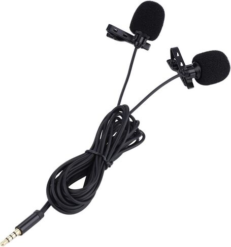 Capacitor Lapel Clip Microphone, 3.5mm with Active Noise Filtering for Smartphone in Kuwait