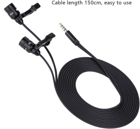 Capacitor Lapel Clip Microphone, 3.5mm with Active Noise Filtering for Smartphone in Kuwait