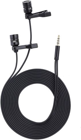Capacitor Lapel Clip Microphone, 3.5mm with Active Noise Filtering for Smartphone in Kuwait