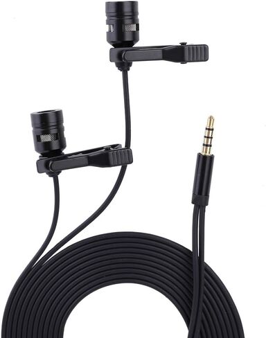 Capacitor Lapel Clip Microphone, 3.5mm with Active Noise Filtering for Smartphone in Kuwait