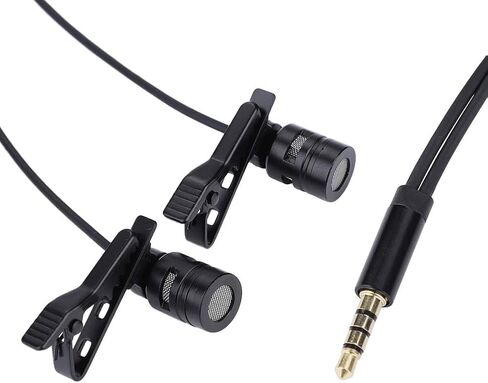 Capacitor Lapel Clip Microphone, 3.5mm with Active Noise Filtering for Smartphone in Kuwait