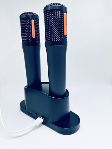 CXVX Microphone Charger Base, Universal Magnetic Charging Dock with 2 USB Cables and Adapters Compatibility JBL PartyBox Wireless Two Microphone and Other Handheld Wireless mic in Kuwait