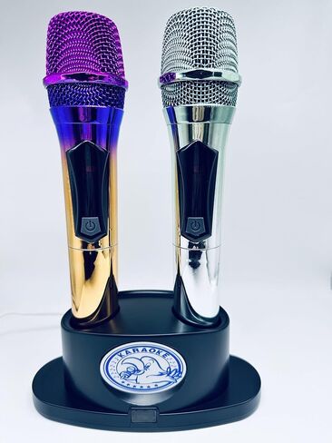 CXVX Microphone Charger Base, Universal Magnetic Charging Dock with 2 USB Cables and Adapters Compatibility JBL PartyBox Wireless Two Microphone and Other Handheld Wireless mic in Kuwait