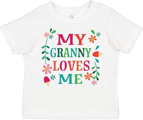 inktastic Granny Loves Me Girls Toddler T-Shirt in Kuwait