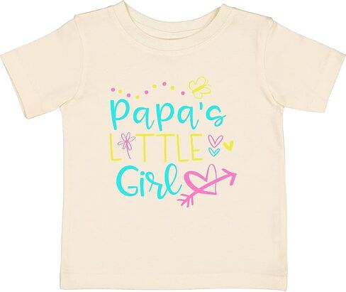 inktastic Papa's Little Girl with Hearts Flower and Butterfly Baby T-Shirt in Kuwait