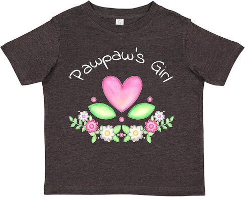 inktastic Pawpaw's Girl- Heart Flowers Toddler T-Shirt in Kuwait
