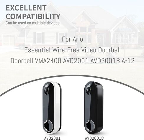 A-12 Battery Compatible for Arlo Essential Wire-Free Video Doorbell 7000mAh | Compatible with Arlo Doorbell VMA2400 AVD2001 AVD2001B A-12 Upgrade Batteria 3.7V 25.9Wh with Charging cable in Kuwait