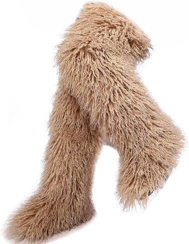 YXCFEWD Over the Knee Faux Fur Boots for Women 29 inchs Winter Thigh High Boots Fluffy Furry Snow Boots in Kuwait