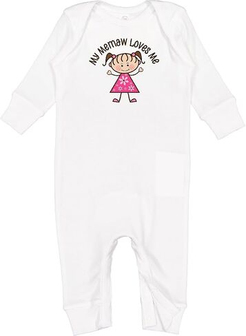 inktastic My Memaw Loves Me Granddaughter Cute Baby Romper Coveralls in Kuwait