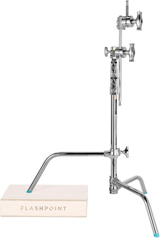 Flashpoint 20" Quick Sliding Leg C-Stand Kit with 2.5" Grip Head & 20" Grip Arm (Chrome) in Kuwait