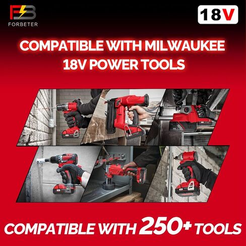 3.0Ah Replacement Battery for Milwaukee M18 Battery 48-11-1850 48-11-1852 48-11-1830, Compatible with Milwaukee 18V Battery Cordless Power Tools in Saudi Arabia