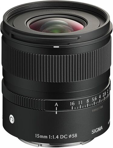 Sigma 15mm f/1.4 DC Contemporary Lens for Fujifilm X | F1.4 aperture with 225g body and stepping motor for landscapes, street photography and video in Kuwait