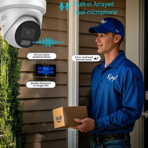 DS-2CD2387G3-LIS2UY/SL 4K POE IP Turret Dome Camera 2.8MM Lens Ⲏіkconnect | 8MP Color-Vu 3.0 H.265+ Two-Way Audio Scene-Adaptive WDR Anti-Corrosion Design IP67 Human/Vehicle Detection in Kuwait