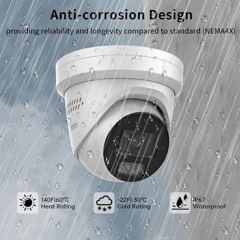 DS-2CD2387G3-LIS2UY/SL 4K POE IP Turret Dome Camera 2.8MM Lens Ⲏіkconnect | 8MP Color-Vu 3.0 H.265+ Two-Way Audio Scene-Adaptive WDR Anti-Corrosion Design IP67 Human/Vehicle Detection in Kuwait