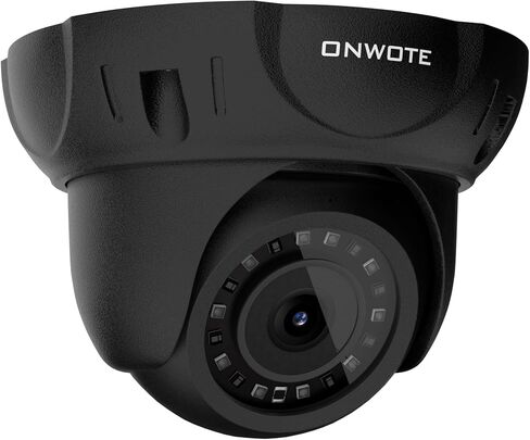 ONWOTE 5MP 122° PoE IP Security Camera, Capture Video Audio, Dome White | IR Night, 5 Megapixels, Commercial Wired CCTV Camera, Home/Business, Indoor/Outdoor, AI Detection, Only Work with ONWOTE NVRs in Kuwait