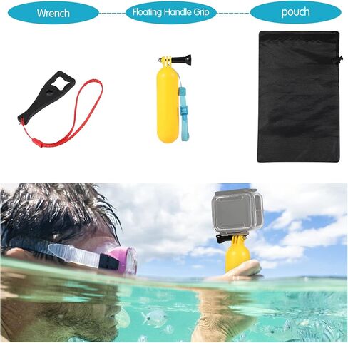 Action Camera Accessory Kit for GoPro Hero 11/10/9/8/7/6/5, Insta360, DJI Osmo Action, AKASO (KPE-075) in Kuwait