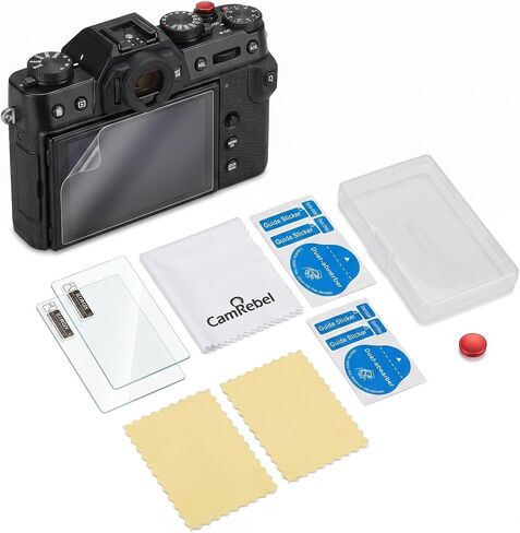 2 Pack 9H Tempered Glass Screen Protector Compatible for Fuji film X-T50 Digital Camera, Anti-Scratch Ultra Clear Bubble Free LCD Screen Cover, Screen Protector, Soft Shutter and Fiber Cloth for FUJI XT50 in Kuwait