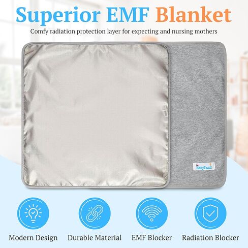 Gray Faraday Blanket - EMF Blocker for Home, 18 x 18 Inches, Comfy Radiation Protection While Using Your Laptop and Phone, Ideal Against Cell Signal, WiFi, Bluetooth, RF and Unwanted Signals in Kuwait