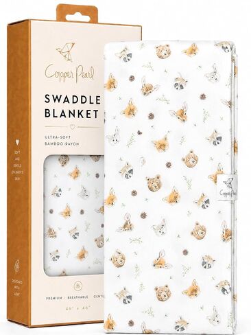Copper Pearl Swaddle Blankets for Newborns | Soft Stretchy Receiving Blankets for Boys and Girls | Large 46 x 46 Inch Baby Blankets | Lightweight and Breathable Swaddles | Wilder in Kuwait