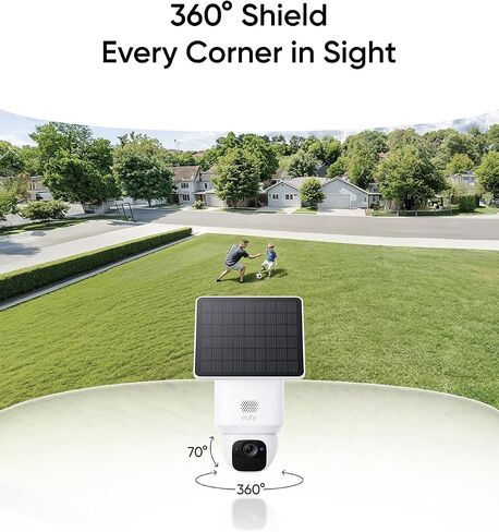 eufy Security SoloCam E30, 2-Cam Kit, 2K Solar Security Camera (Renewed) | 360° Coverage, Pan & Tilt, AI Tracking, 2K Clarity, No Monthly Fee, Built-in Local Storage (Up to 16TB) in Kuwait