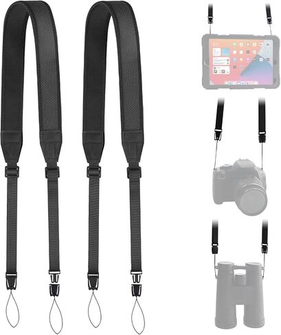 FIEIL 2 Pank Universal Neoprene Neck Shoulder Strap Soft Camera Strap with Anti Slip Material for Video Camcorder, Binoculars, and Nikon/Canon/Sony/Minolta/Panasonic/SLR/DSLR Digital Cameras in Kuwait