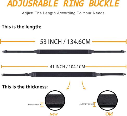 FIEIL 2 Pank Universal Neoprene Neck Shoulder Strap Soft Camera Strap with Anti Slip Material for Video Camcorder, Binoculars, and Nikon/Canon/Sony/Minolta/Panasonic/SLR/DSLR Digital Cameras in Kuwait