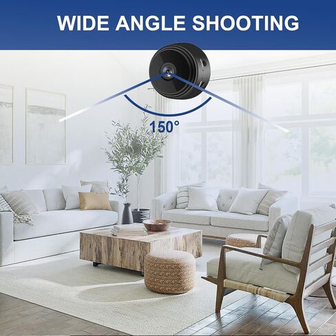 senri Mini Security Camera, 1080P HD WiFi Home Indoor Outdoor Camera for Baby/Pet/Nanny, IP Camera Remote Viewing for Security with iOS,Android Phone APP(Video Only) in Kuwait