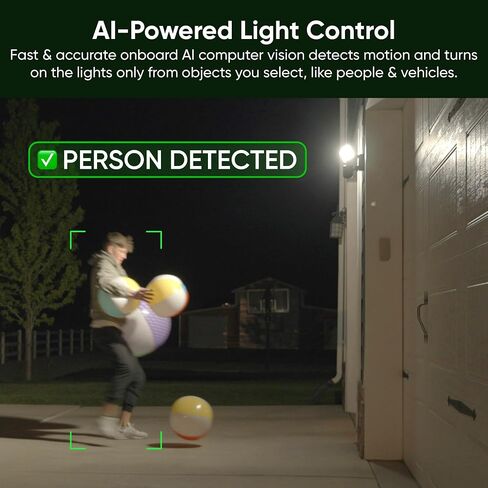 WYZE Floodlight Camera Pro, 3000-Lumen LEDs, 180° Wide View, 2K HD Outdoor Security Camera, Motion Detection, 105dB Siren, Color Night Vision, for Home Surveillance, Wired (Renewed) in Kuwait