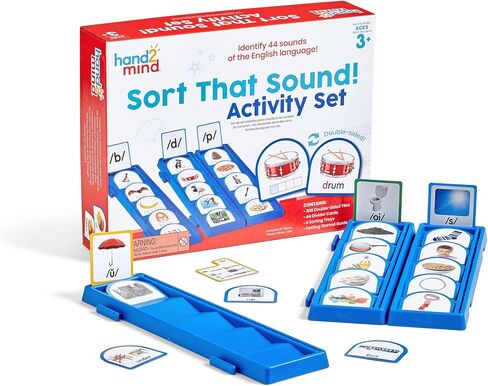 hand2mind Sort that Sound Activity Set, Phonemic Awareness, ESL Teaching Materials, Science of Reading Manipulatives, Letter Sounds for Kindergarten, Speech Therapy Tools, Phonics Flash Cards in Kuwait