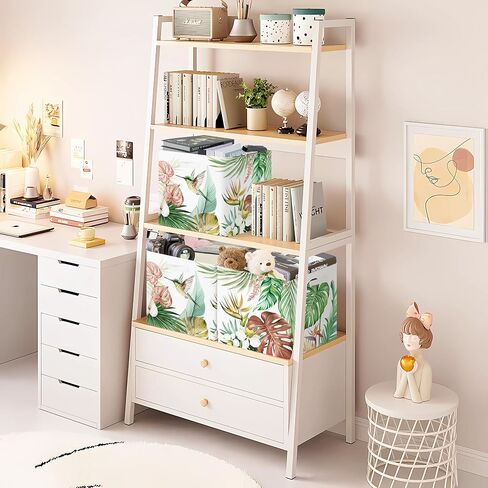 11.8" Tropical Plants Storage Cube Organizer Set 3Pcs Clothes Storage Basket Bin for Closet Shelf Monstera Leaf Palms Nursery Kid Room Book Toy Chest, Butterfly in Kuwait