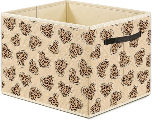 Coquette Pink Leopard Bow Storage Bin Box, Cheetah Print Room Decor, Preppy Trendy Bow Foldable Laundry Basket Toys Books Clothes Organizer for Girls Bedroom Dorm Bathroom Home Decor in Kuwait