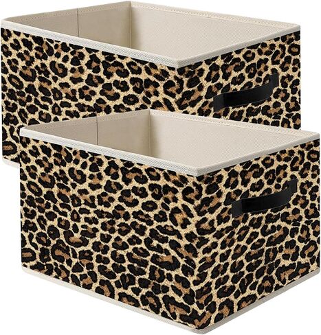 Zebra Storage Bin Box with Handles, Trendy Wild Animal Print Foldable Organizer Basket Toybox for Girls Bedroom Home Bathroom Clothes Toys Books in Kuwait
