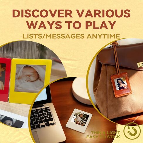E-Paper Fridge Magnet Classic Plus, E-Ink Battery-Free Instant Photo Style Display, Wireless NFC Picture Frame, Phone-Controlled Acrylic Memo Board for Party/Travel/Home & Gifts in Kuwait