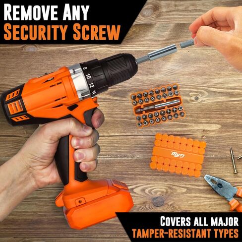 Mutt Tools 33pc Security Bit Set Torx Hex Spanner Tri Wing Tamperproof Bits | 33 Piece, Torx Hex Spanner, Tamperproof, Chrome Vanadium, Storage Case in Kuwait