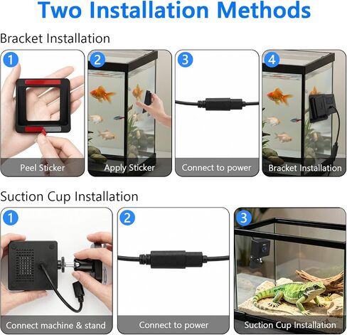 3MP 2K Aquarium & Terrarium Pet Camera with Light for Fish or Reptile Pet | Wide-angle Fisheye Close-focus Lens, With Lighting Function in Kuwait