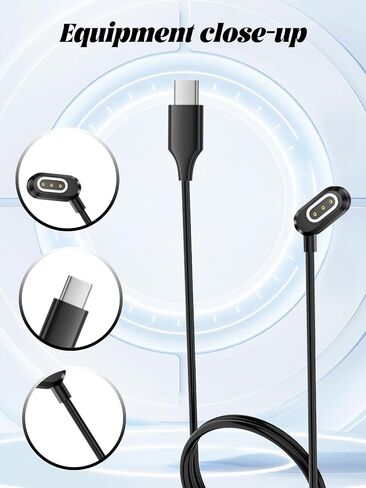 [2 Pack] for Rokid Glasses/AI Glasses Charging Cable, 3-Layer Safe Charging Protection, Ultra-Soft Flexible Cable, Safe Material(Not for Rokid Ar Glasses),Black in Kuwait