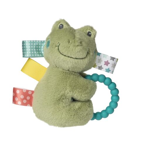 Taggies Soft Baby Rattle with Soothing Teether Ring and Sensory Tags, 6-Inches, Green Peepers Frog in Kuwait