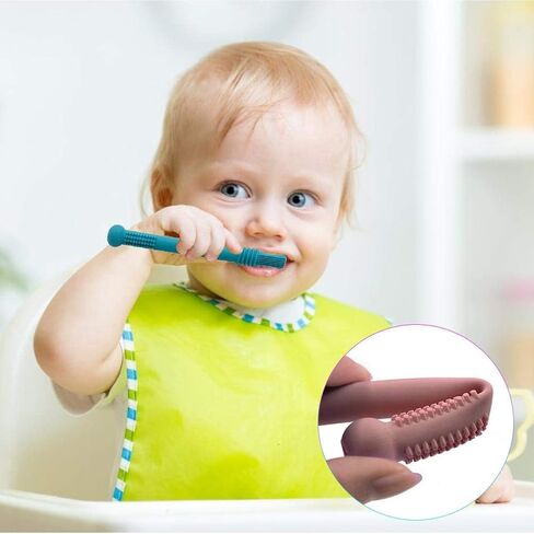 Hollow, Silicone Baby Teething Toys Chew Straw for Infants 0-6 Months, with Soft Massage Teeth and BPA Food Grade Material (Mixed Color) in Kuwait