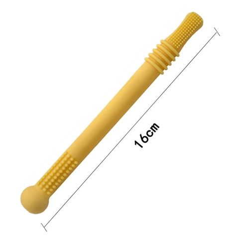 Hollow, Silicone Baby Teething Toys Chew Straw for Infants 0-6 Months, with Soft Massage Teeth and BPA Food Grade Material (Mixed Color) in Kuwait